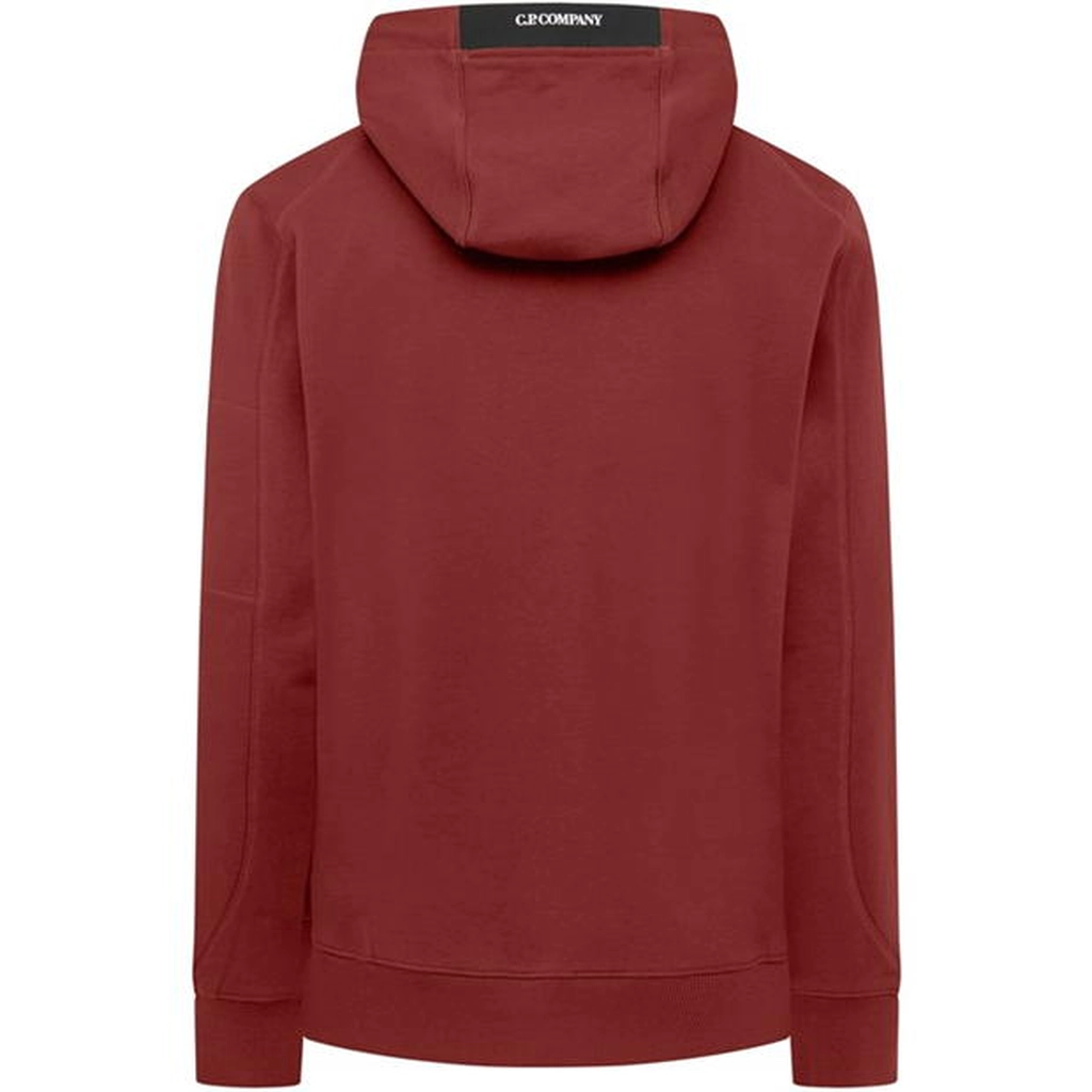 CP Company Diagonal Raised Fleece Hoodie - Red